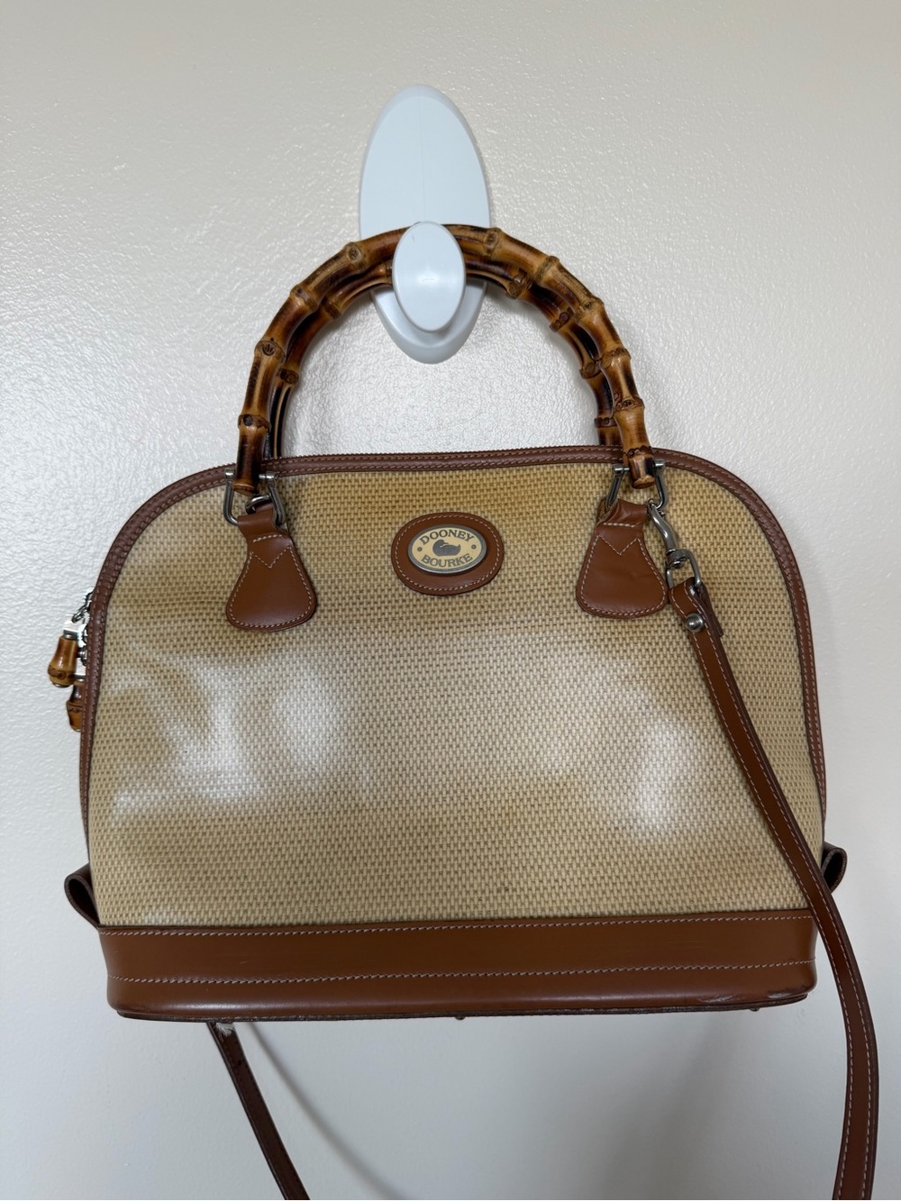 DOONEY & BOURKE Vintage Handbag Shoulder bag with Bamboo Handles